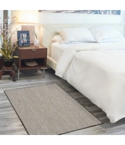 Nourison Home Courtyard COU01 Ivory Charcoal 3 ft. X 5 ft. Area Rug