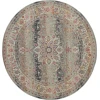 Nourison Home Vintage Kashan VKA01 Grey 4 ft. Round Area Rug