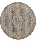 Nourison Vintage Kashan Round Area Rug VKA01-Grey