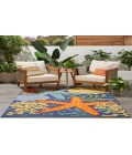 Nourison Aloha Navy Multicolor ALH24 6 ft. X 9 ft. Rectangle Rug