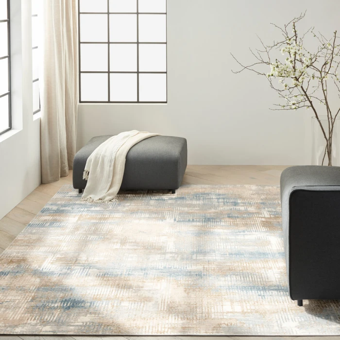 Calvin Klein Rush Area Rug CK951 Blue/Beige
