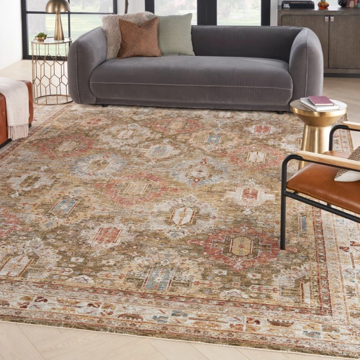 Nourison Sahar Green SHR01 9 ft. X 13 ft. Rect. Rug
