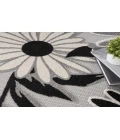 Nourison Aloha Black White ALH33 7’10” Round Rug