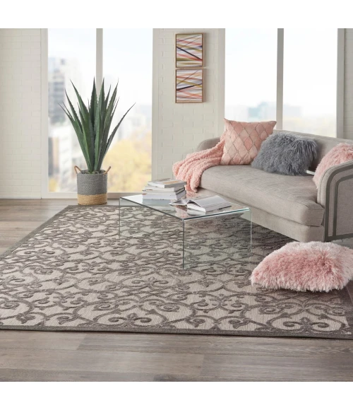 Nourison Aloha Area Rug ALH21-Grey/Charcoal