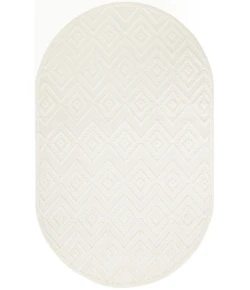 Nourison Home Versatile NRV01 Ivory White 6 ft. X 9 ft. Oval Area Rug