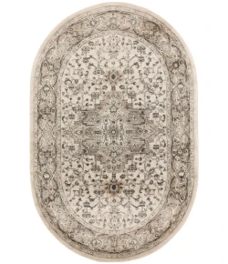 Nourison Home Quarry QUA05 Ivory Grey 6 ft. X 9 ft. Oval Area Rug