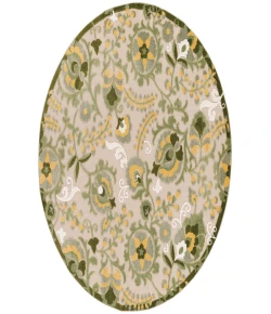 Nourison Home Aloha ALH17 Ivory Green 7 ft. 10 in. Round Area Rug