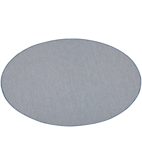 Nourison Courtyard Ivory Blue COU01 8 ft. Round Rug