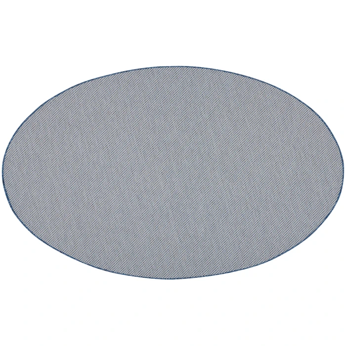 Nourison Courtyard Ivory Blue COU01 8 ft. Round Rug