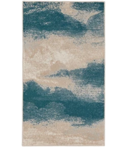 Nourison Home Maxell MAE06 Ivory/Teal 2 ft. 2 in. X 3 ft. 9 in. Area Rug