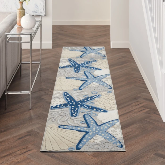 Nourison Aloha Area Rug ALH24-Blue/Grey