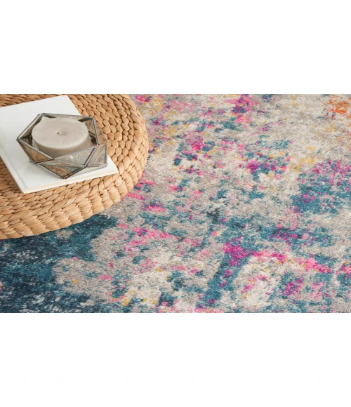 Nourison Passion Ivory Multicolor PSN36 6 ft. X 9 ft. Oval Rug