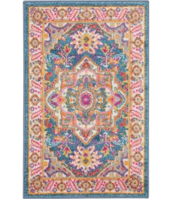 Nourison Home Passion PSN20 Teal Multicolor 1 ft. 10 in. X 2 ft. 10 in. Area Rug