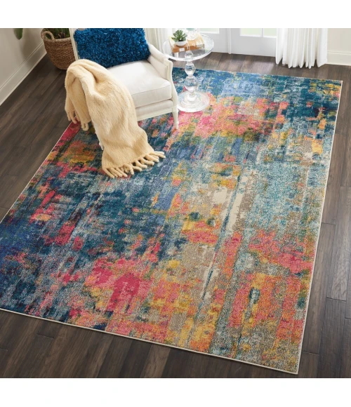 Nourison Celestial Area Rug CES09-Blue/Yellow