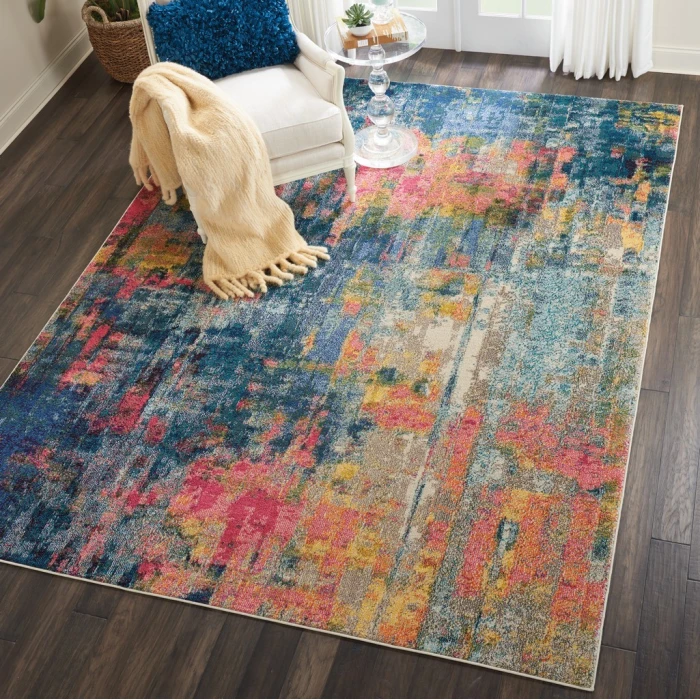 Nourison Celestial Area Rug CES09-Blue/Yellow