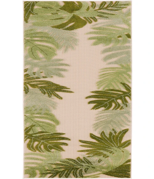 Nourison Aloha Ivory Green ALH40 2 ft. 3 in. X 8 ft. Rectangle Rug