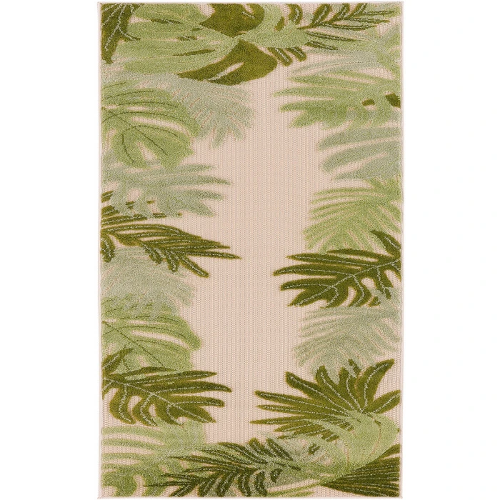 Nourison Aloha Ivory Green ALH40 2 ft. 3 in. X 8 ft. Rectangle Rug