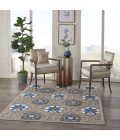 Nourison Aloha Area Rug ALH19 Grey/Blue 5'3" x 7'5"