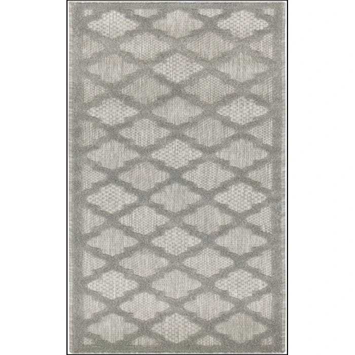 Nourison Easy Care Silver Grey NES01 2 ft. X 6 ft. Rectangle Rug