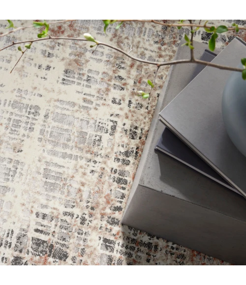 Calvin Klein Infinity Area Rug IFN01 Rust Multicolor