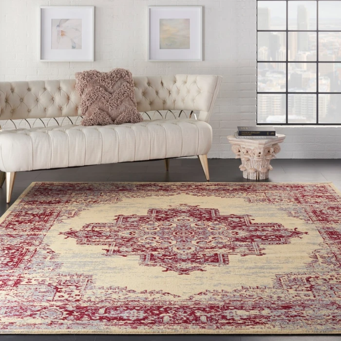 Nourison Grafix Area Rug GRF14-Cream/Red