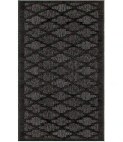 Nourison Home Easy Care NES01 Charcoal Black 2 ft. 2 in. X 7 ft. 6 in. Area Rug
