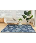 Nourison Garden Oasis Navy GOA03 6 ft. X 9 ft. Rectangle Rug