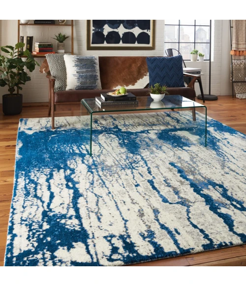 Nourison Twilight Area Rug TWI29 Ivory Blue 7'9" x 9'9"