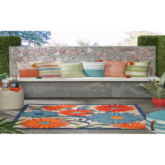 Nourison Aloha Multicolor ALH33 5 ft. Square Rug