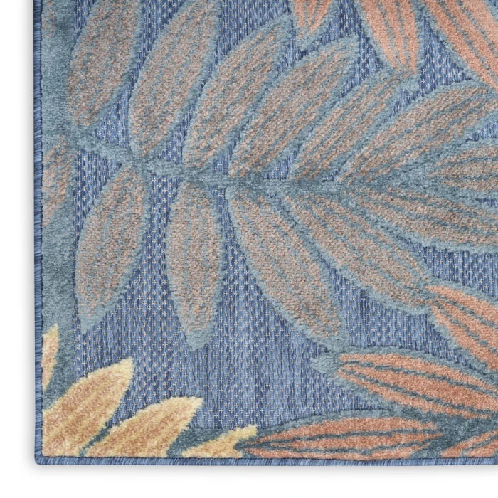 Nourison Aloha Blue Rose ALH18 2 ft. 8 in. X 4 ft. Rect. Rug