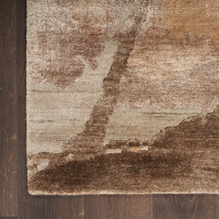 Nourison Silk Shadows Beige Silver SHA24 10 ft. X 14 ft. Rect. Rug