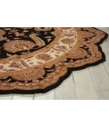 Nourison Home Heritage Hall Black HE19 6ft. x Freeform Free Form Rug