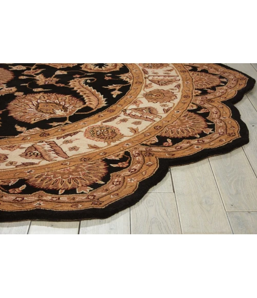 Nourison Home Heritage Hall Black HE19 6ft. x Freeform Free Form Rug