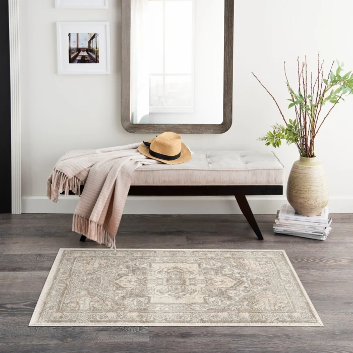 Nourison Quarry Beige QUA18 2 ft. X 4 ft. Rect. Rug