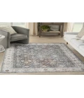 Nourison Astra Machine Washable Ivory Multicolor ASW16 4 ft. X 6 ft. Rectangle Rug