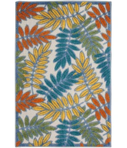 Nourison Home Aloha ALH18 Ivory/Multi 2 ft. 8 in. X 4 ft. Area Rug