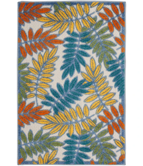 Nourison Aloha Area Rug ALH18 Ivory/Multi 2'8" x 4'