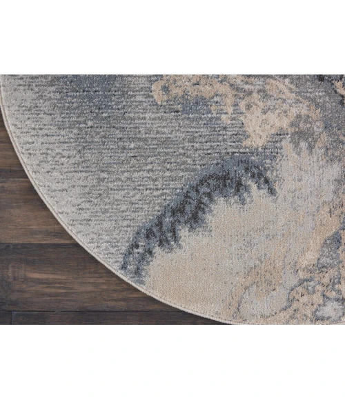 Nourison Maxell Round Area Rug MAE08-Grey
