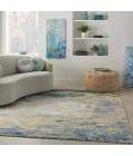 Nourison Twilight Area Rug TWI22 Navy Gold 7'9" x 9'9"