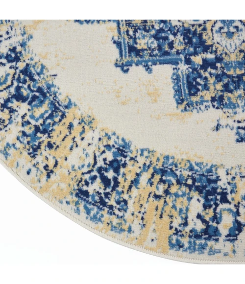 Nourison Grafix Round Area Rug GRF14-White