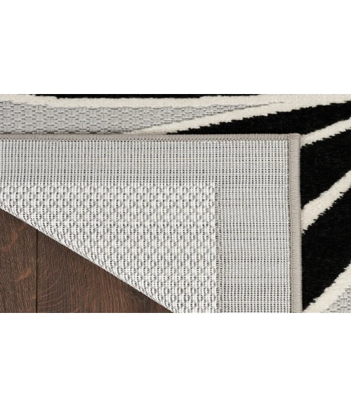 Nourison Aloha Black White ALH33 2 ft. 3 in. X 8 ft. Rectangle Rug