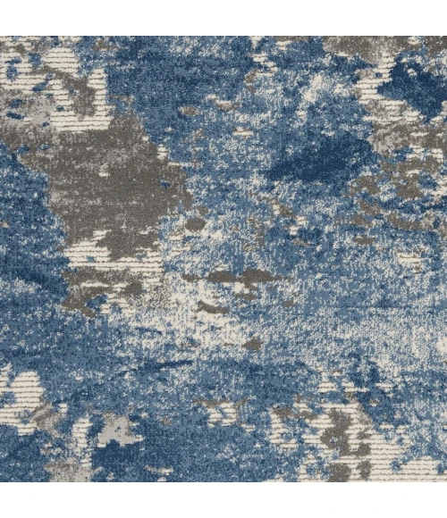 Nourison Rustic Textures Area Rug RUS08-Grey/Blue