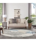 Nourison Seaside Ivory Grey Blue SDS04 5 ft. X Round Rug