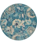 Nourison Tranquil Round Area Rug TRA02-Turquoise