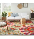 Nourison Aloha Area Rug ALH20 Red/Multi 10' x 14'
