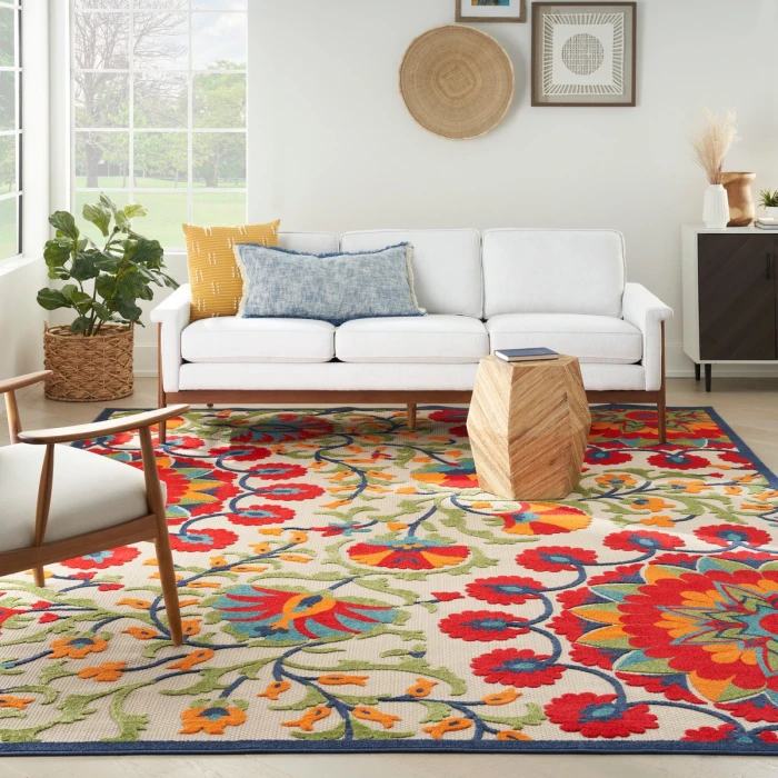 Nourison Aloha Area Rug ALH20 Red/Multi 10' x 14'