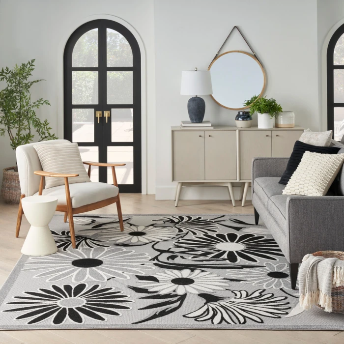 Nourison Aloha Area Rug ALH33 Black White