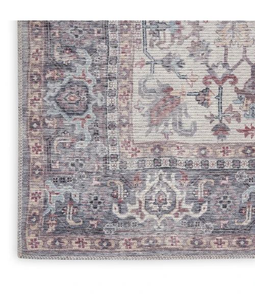 Nicole Curtis Machine Washable Series 1 Area Rug SR104 Black 7' Runner