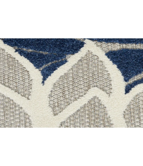 Nourison Aloha Ivory Navy ALH05 9 ft. X 12 ft. Rectangle Rug