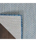 Nourison Courtyard Area Rug COU01 Ivory Blue 2' x 3'